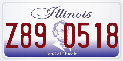 IL license plate Z890518
