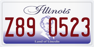 IL license plate Z890523