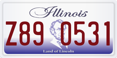 IL license plate Z890531