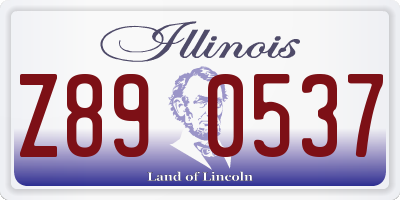 IL license plate Z890537