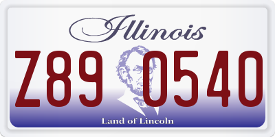 IL license plate Z890540