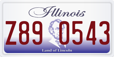 IL license plate Z890543
