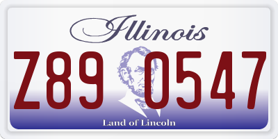 IL license plate Z890547