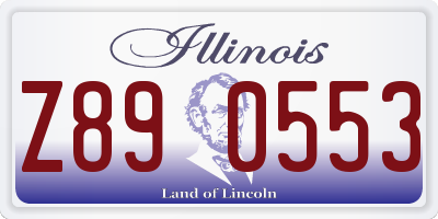 IL license plate Z890553