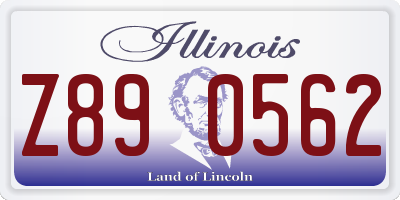 IL license plate Z890562