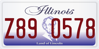 IL license plate Z890578