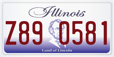 IL license plate Z890581