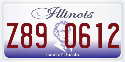 IL license plate Z890612