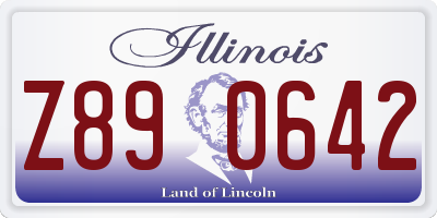IL license plate Z890642