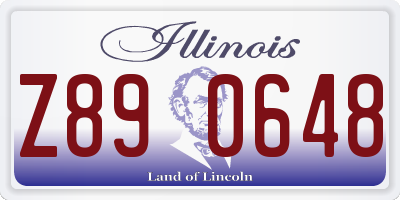 IL license plate Z890648