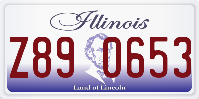 IL license plate Z890653
