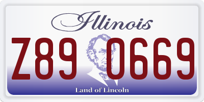 IL license plate Z890669