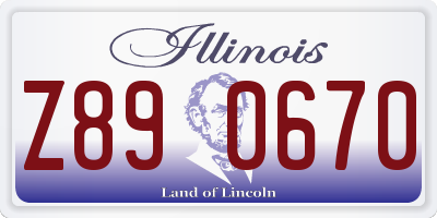 IL license plate Z890670