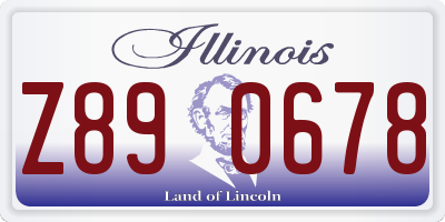 IL license plate Z890678