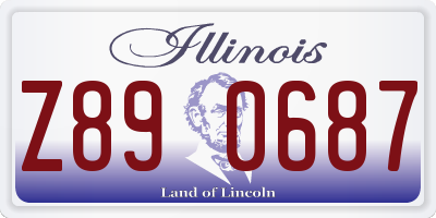 IL license plate Z890687