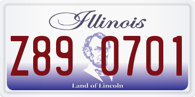 IL license plate Z890701