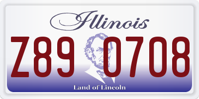IL license plate Z890708