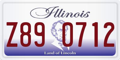IL license plate Z890712