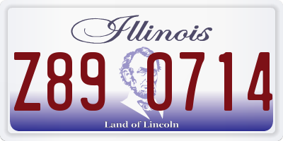 IL license plate Z890714