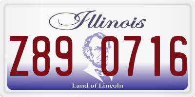 IL license plate Z890716