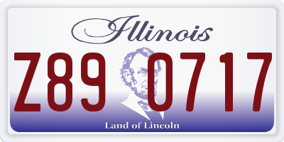 IL license plate Z890717