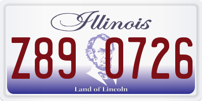IL license plate Z890726