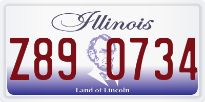 IL license plate Z890734