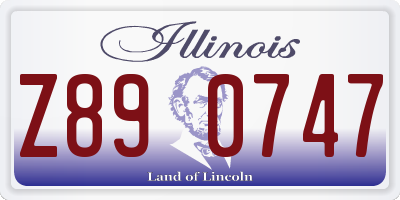 IL license plate Z890747