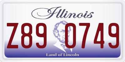 IL license plate Z890749