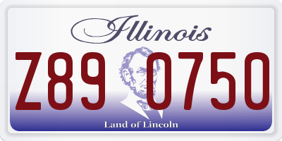 IL license plate Z890750