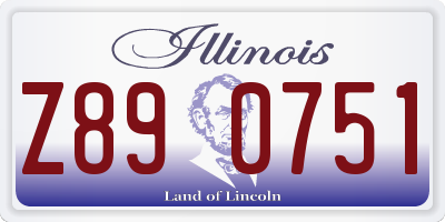 IL license plate Z890751