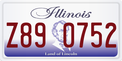 IL license plate Z890752