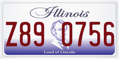 IL license plate Z890756