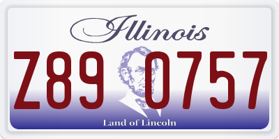 IL license plate Z890757