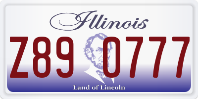 IL license plate Z890777