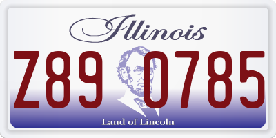 IL license plate Z890785