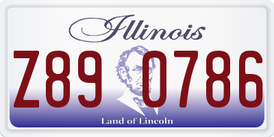 IL license plate Z890786