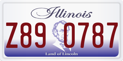 IL license plate Z890787
