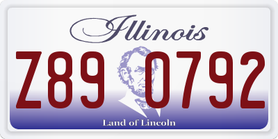 IL license plate Z890792