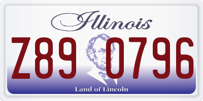 IL license plate Z890796