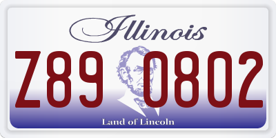 IL license plate Z890802