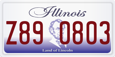 IL license plate Z890803