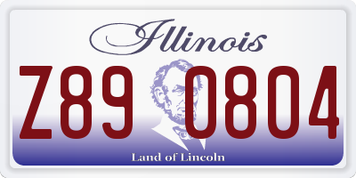 IL license plate Z890804