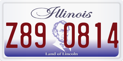 IL license plate Z890814