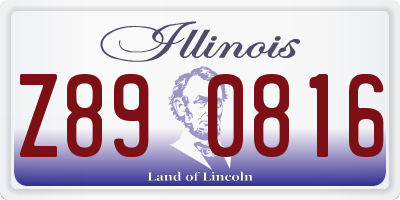 IL license plate Z890816