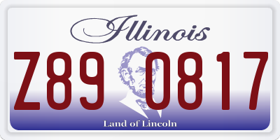 IL license plate Z890817