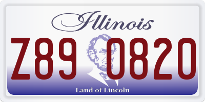 IL license plate Z890820