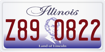 IL license plate Z890822