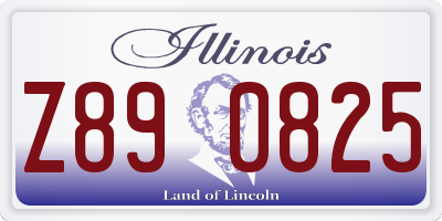 IL license plate Z890825