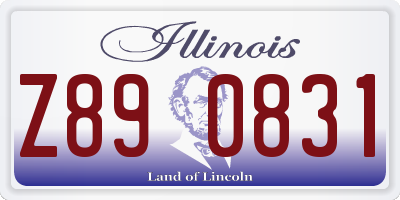 IL license plate Z890831